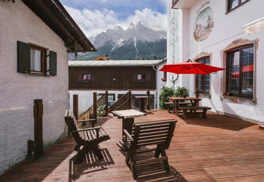 Terrace with mountain view